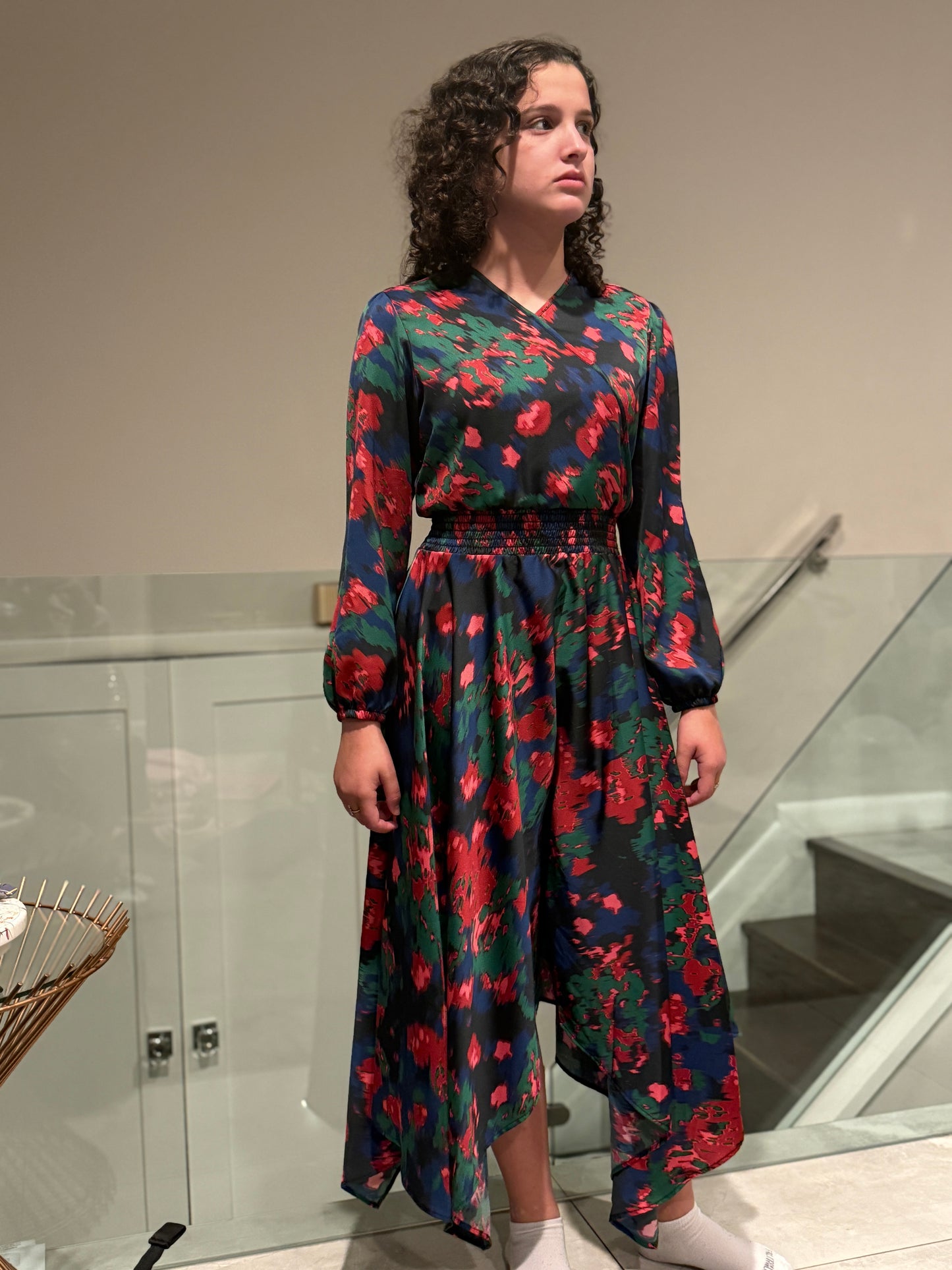 Printed Hi-lo Dress J252-3628