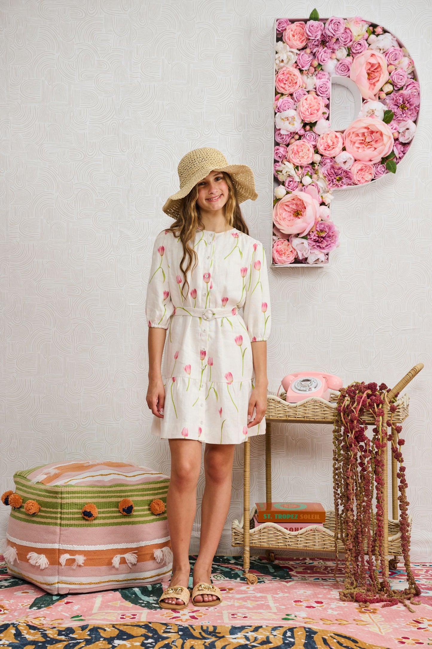 Pink Tulips Dress 2314