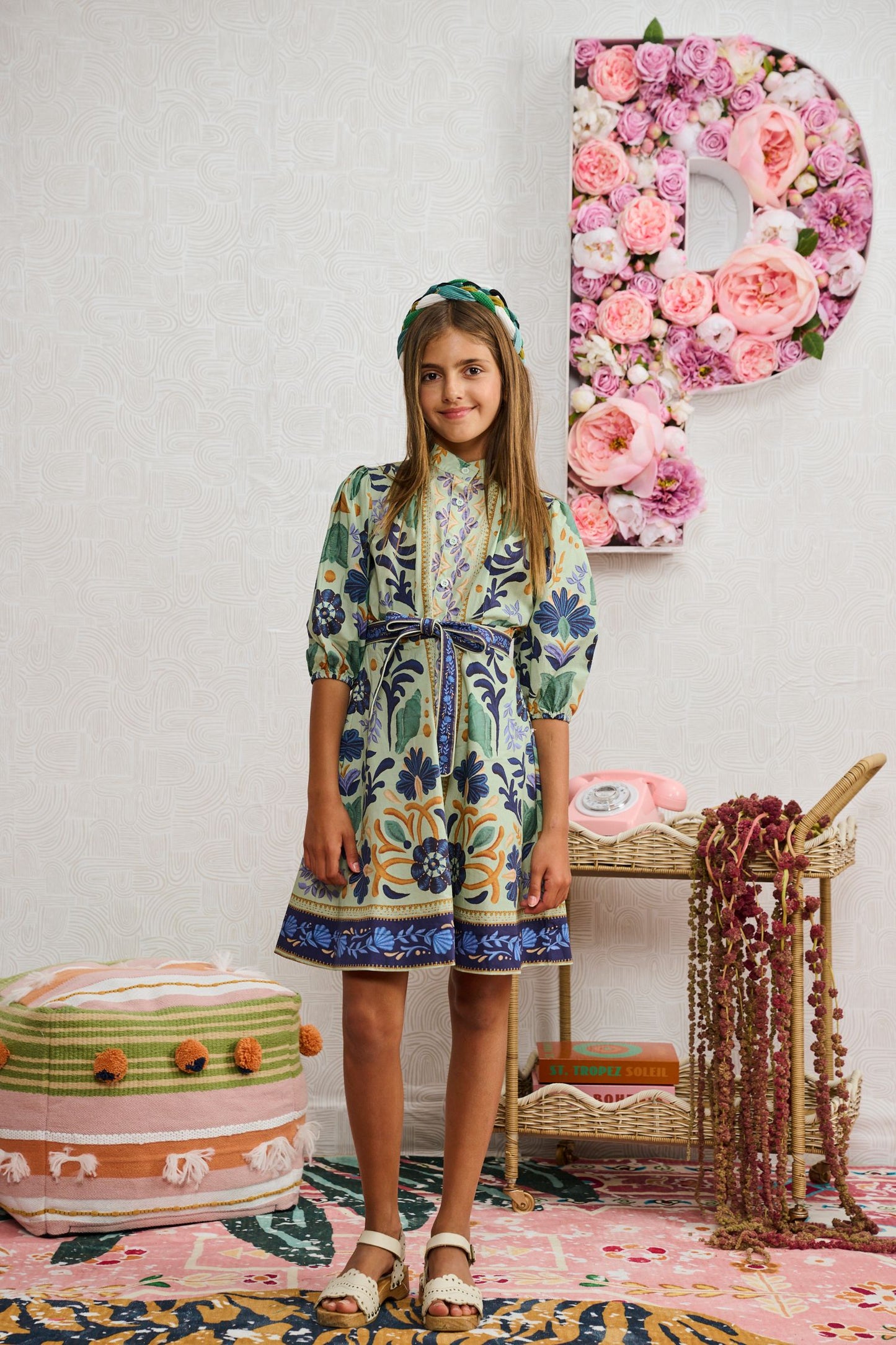 Lt. Green w/ Multiprint Dress 2360