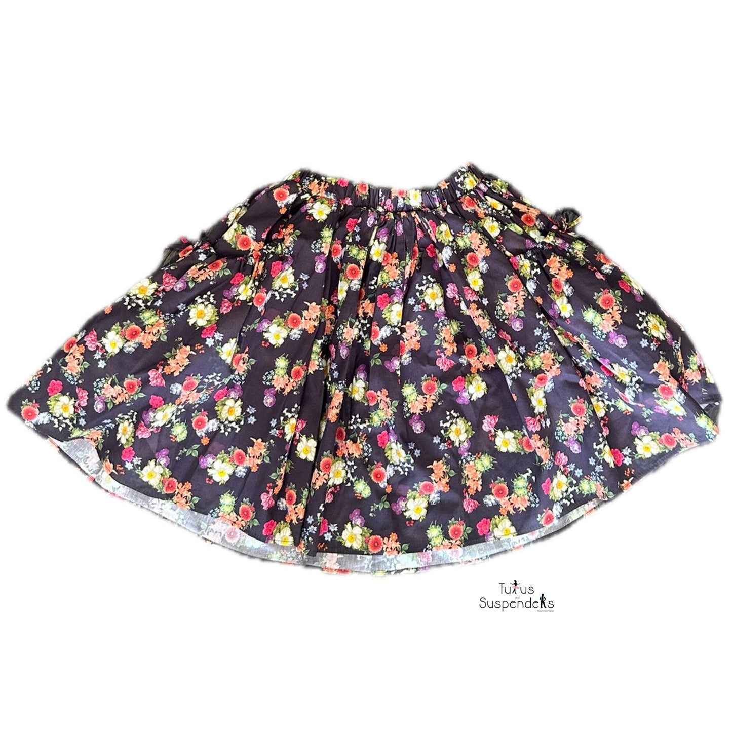 Black Floral Skirt No.219