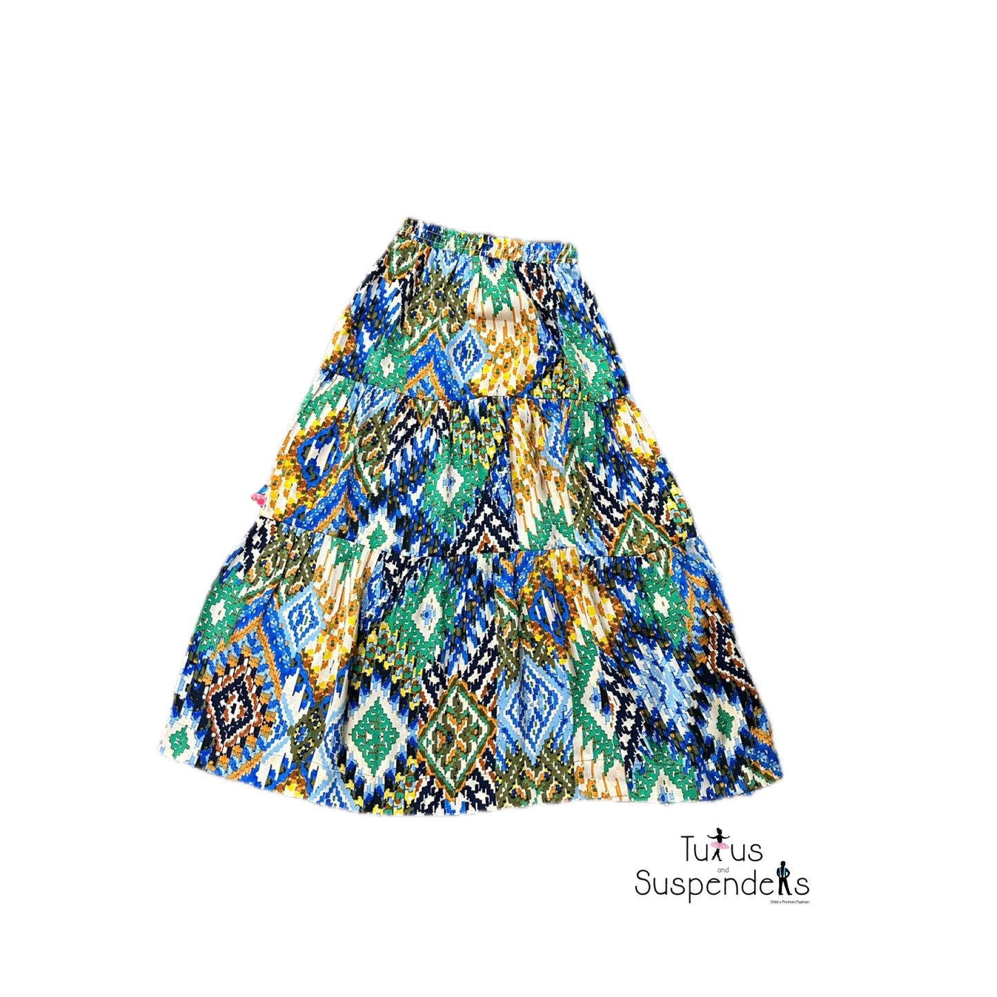 Aliza Ikat Maxi Skirt J251-6233