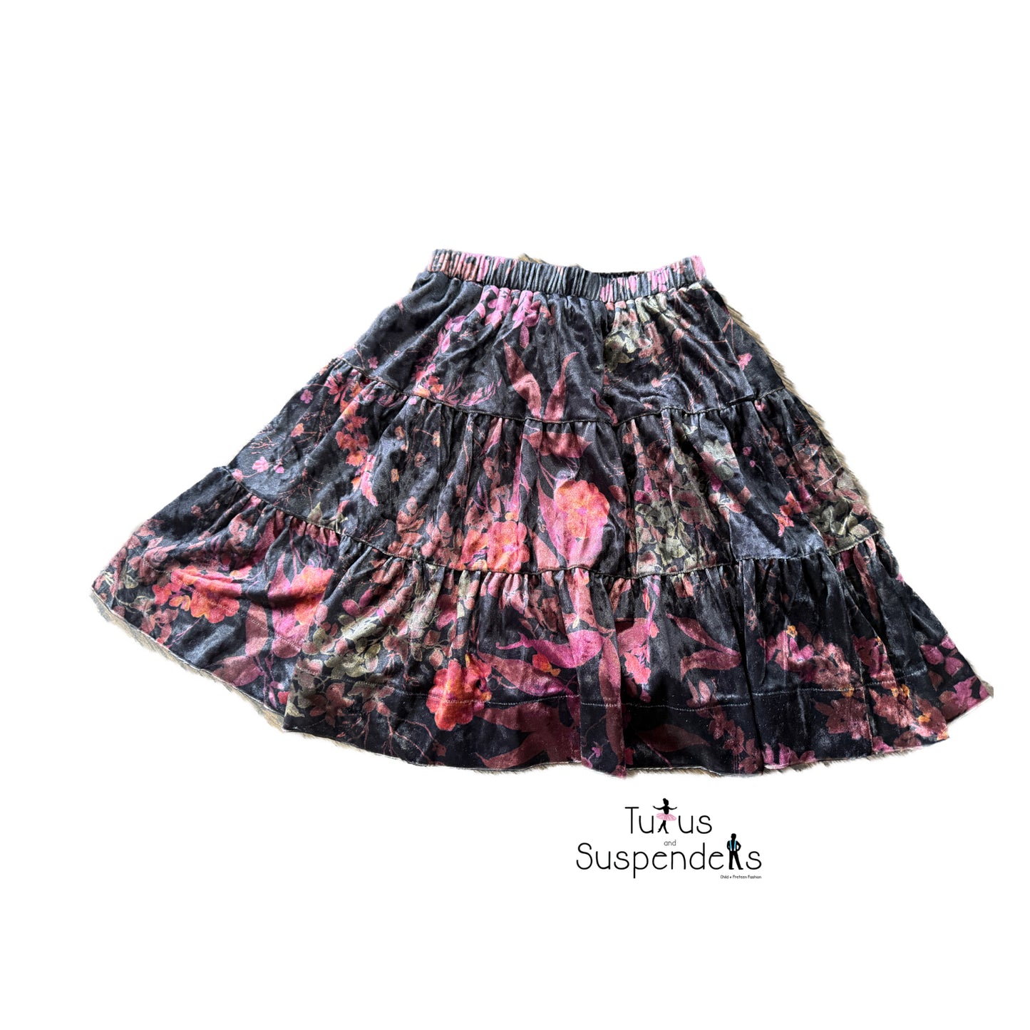 Tiered Velvet Skirt TS-226