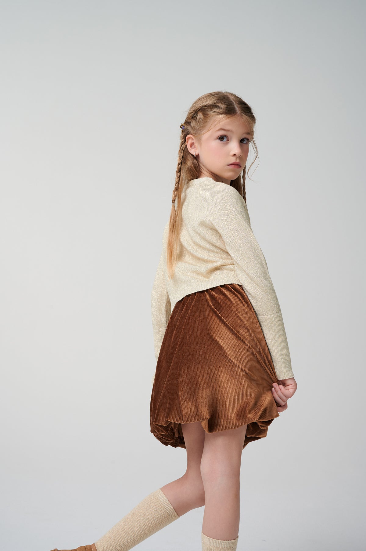 KNL0001 Beige Knit Top