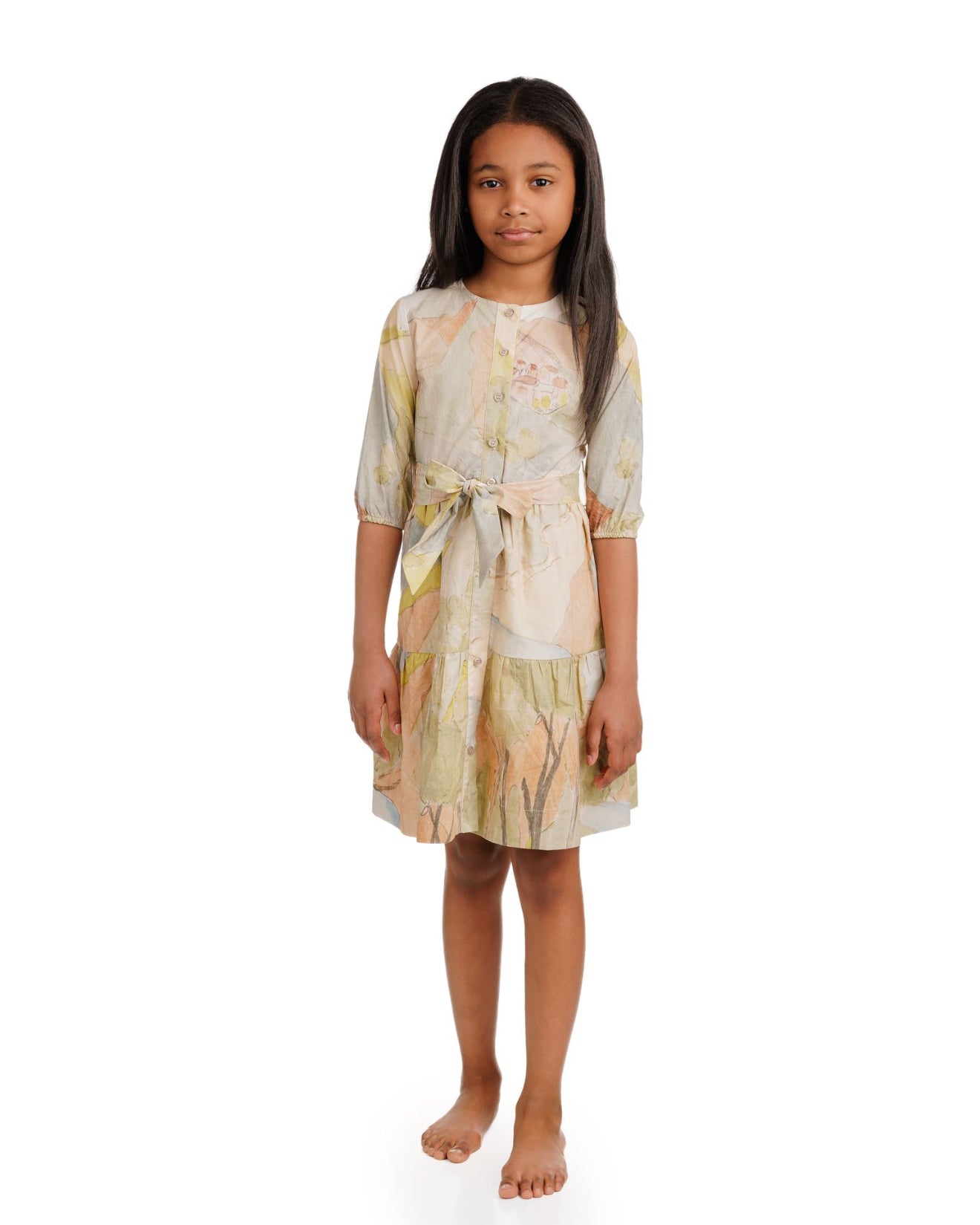 Scenic Printed Cotton Dress GS51852D-A