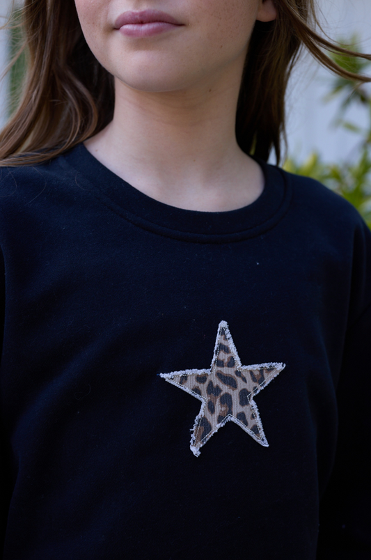 Leopard Star Sweatshirt KCC21