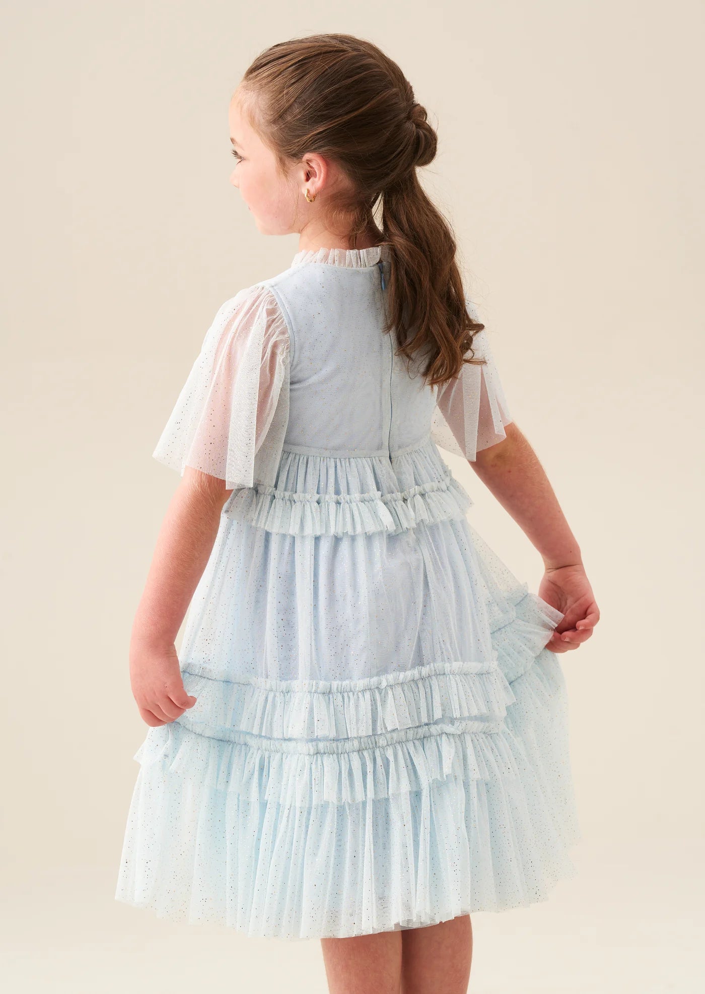 Xeni Ruffle Detail Mesh Dress AR0430