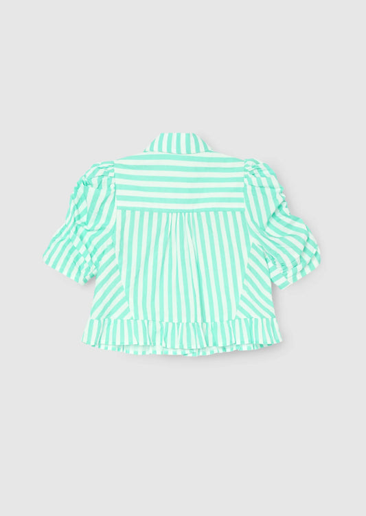 Sammie Stripe Ruffle Hem Shirt AR0448