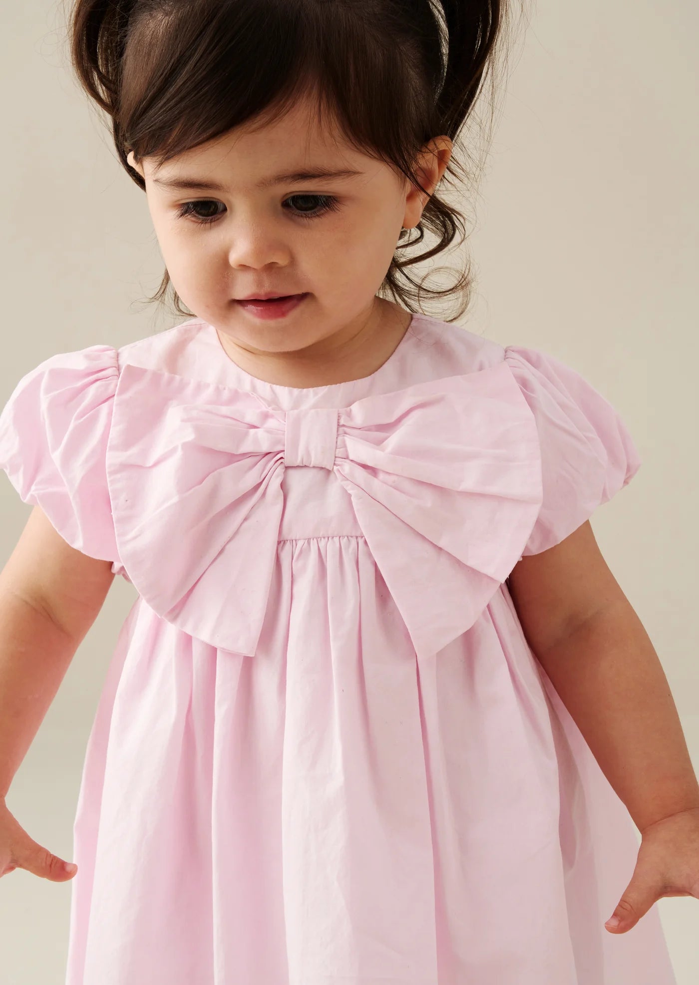 Rosie Bow Puff Sleeve Scalloped Dress and Bloomer AR8582