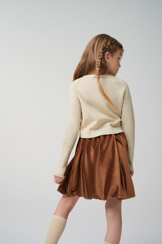 KNL0001 Beige Knit Top