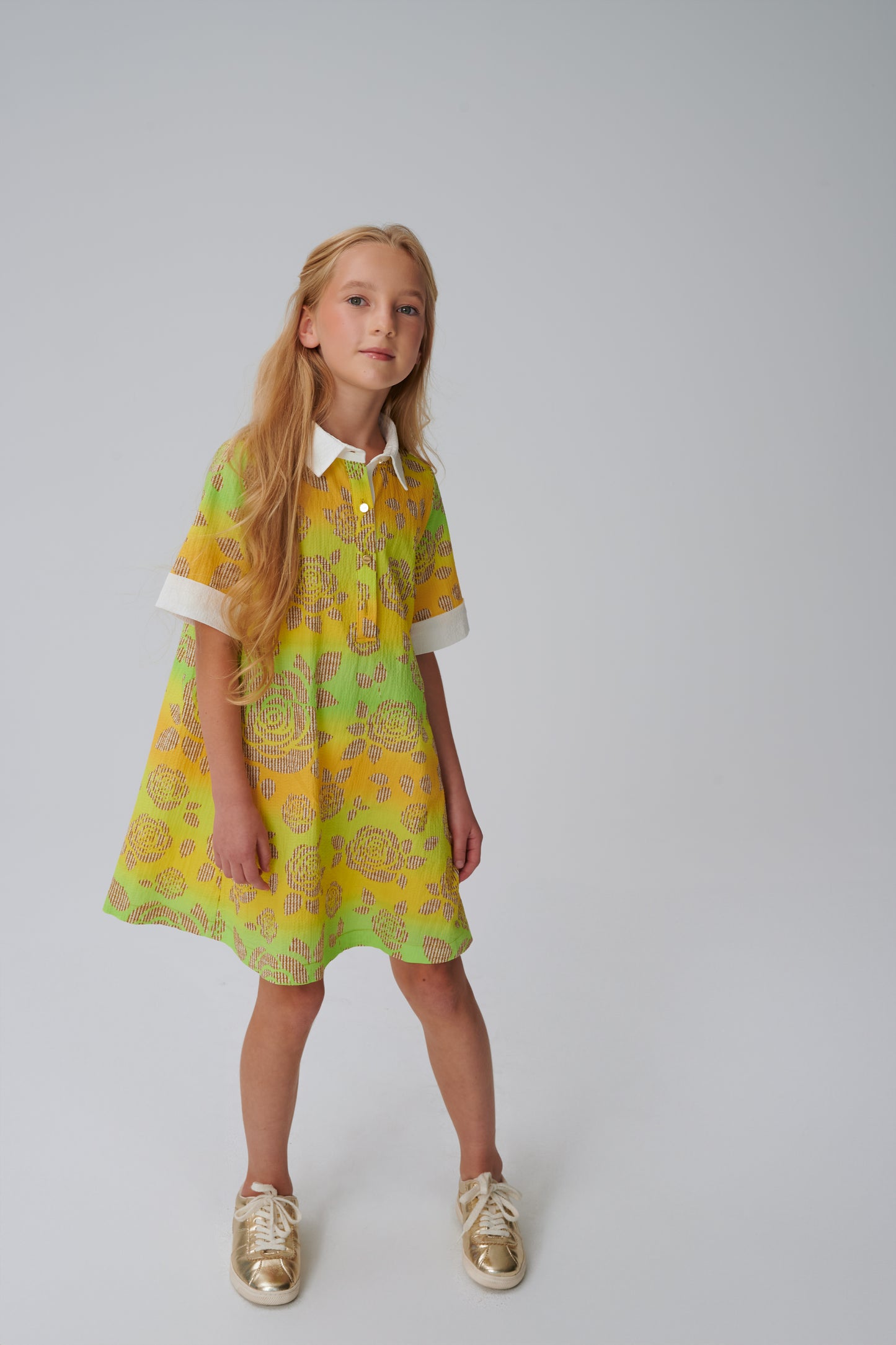 Collared Short Sleeve Dress DS02210