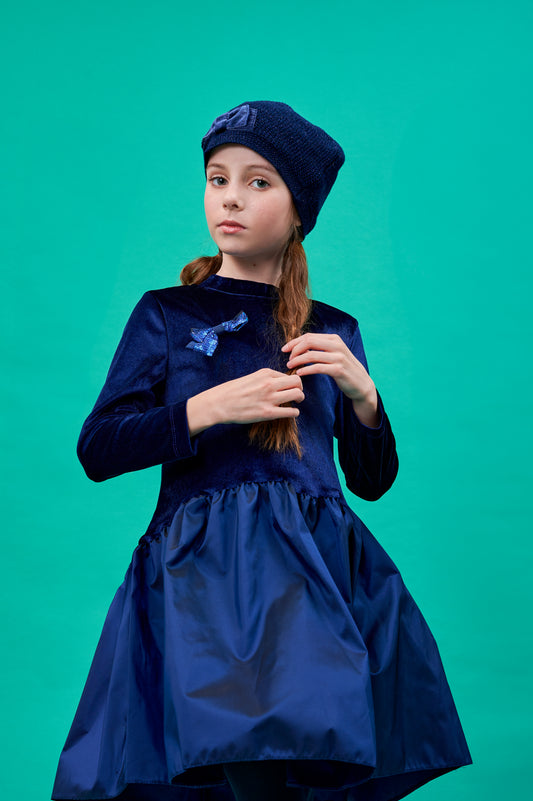 Velvety Blue Dress DSL0337