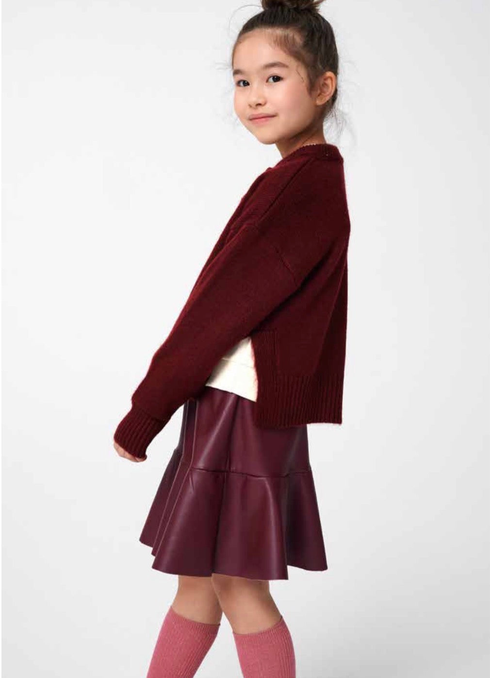 SKL0039 Bordeux Pleather Skirt