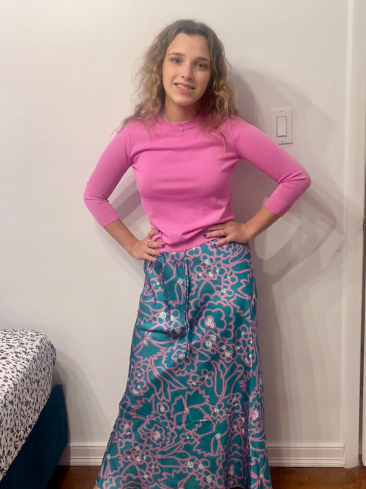 Printed Slip Skirt TS209