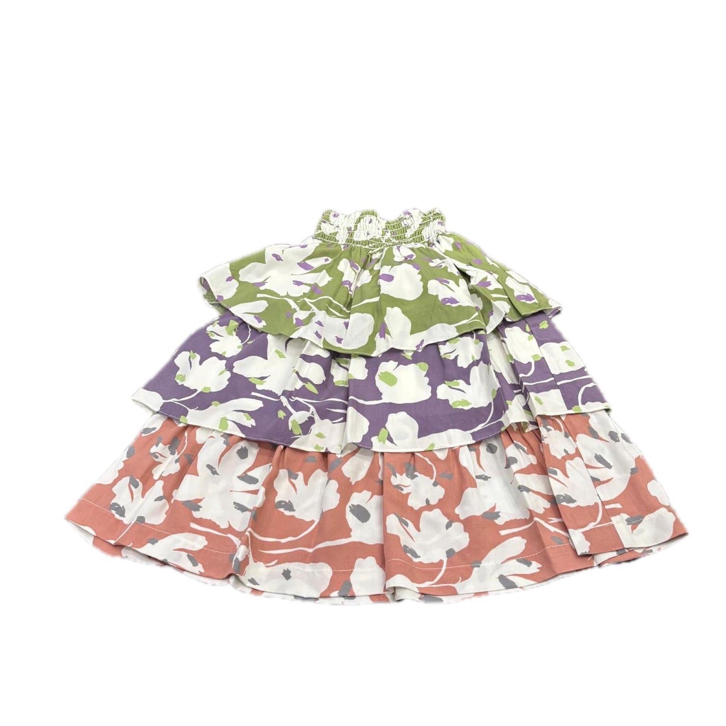 Ariella Olive Purple Blush Tiered Skirt J251-995
