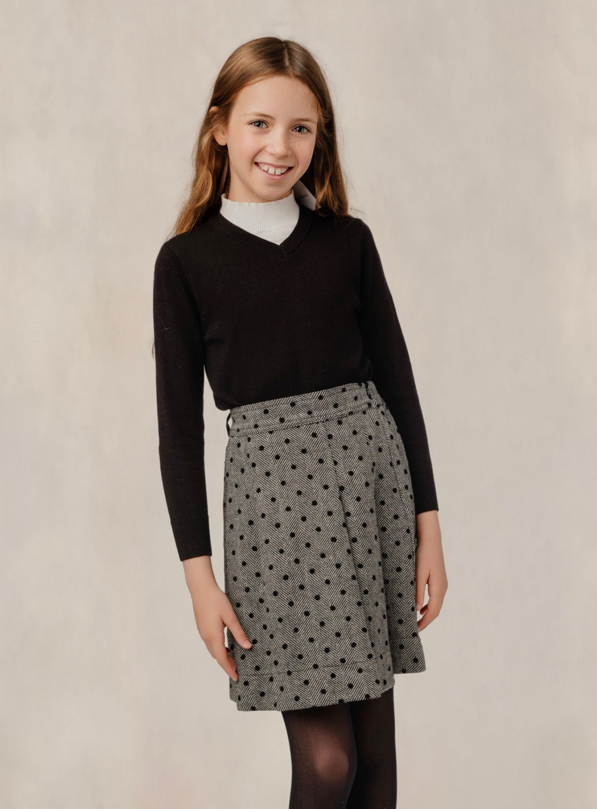 Combined White Mockneck w/ Black Sweater GW6014T-A