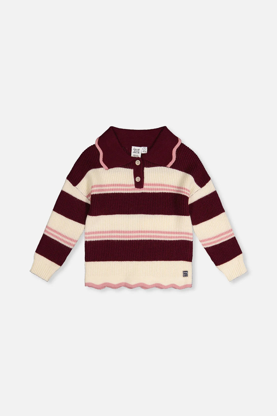 J20MT31 Scalloped Collar Sweater