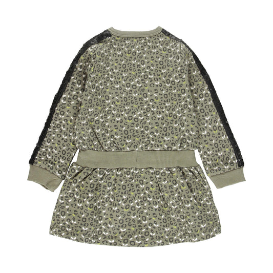 Leopard Print Fleece Dress
