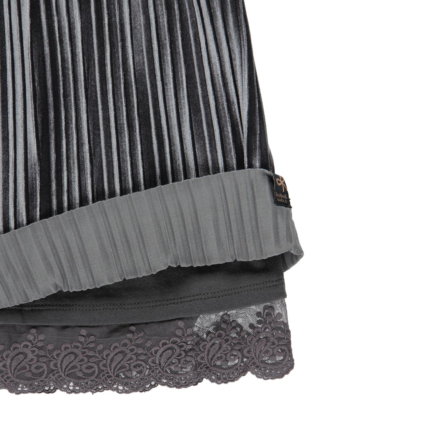 Velvety Plisse Lacey Skirt 461045