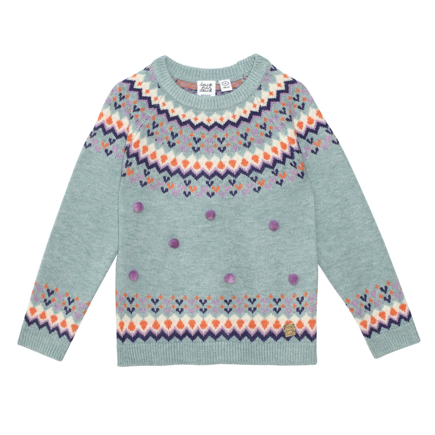 Pompom Fair Isle Sweater D20GT70