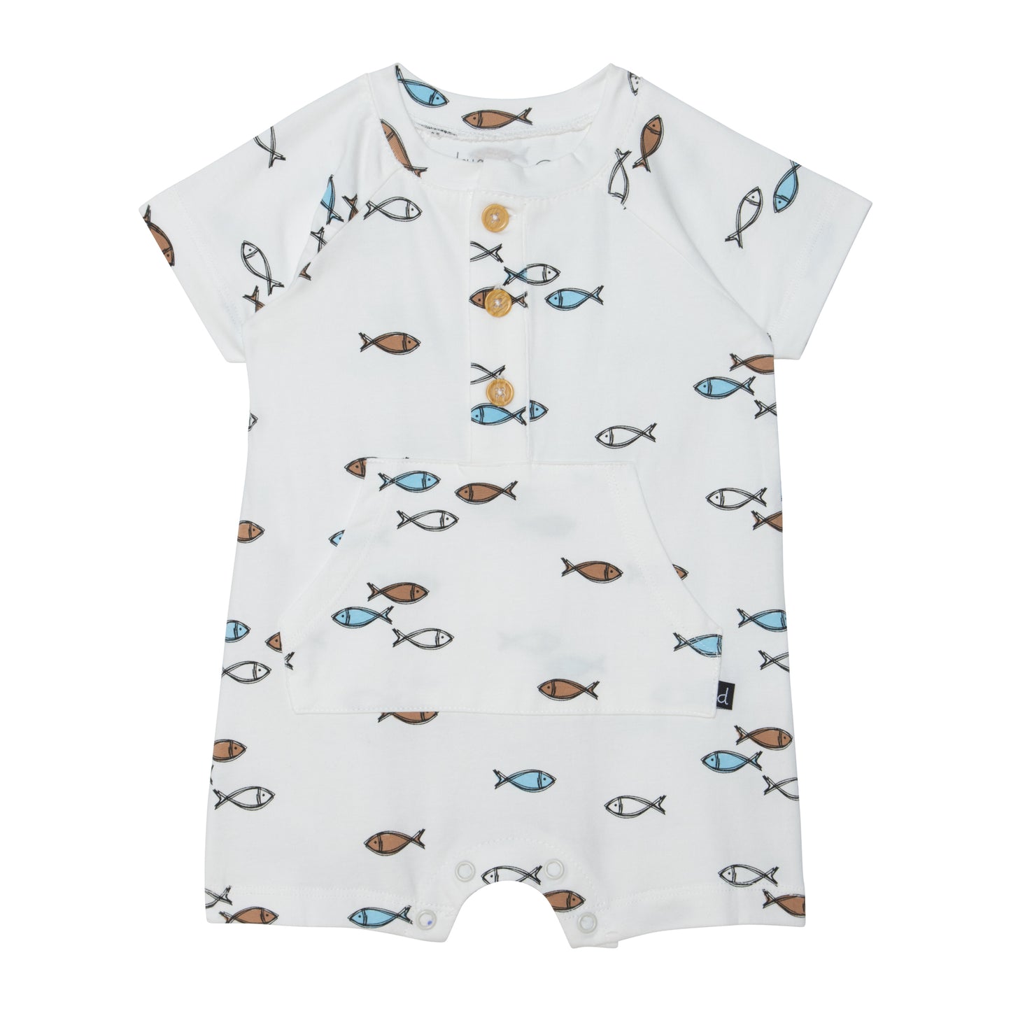 Fish Print Romper E30C40