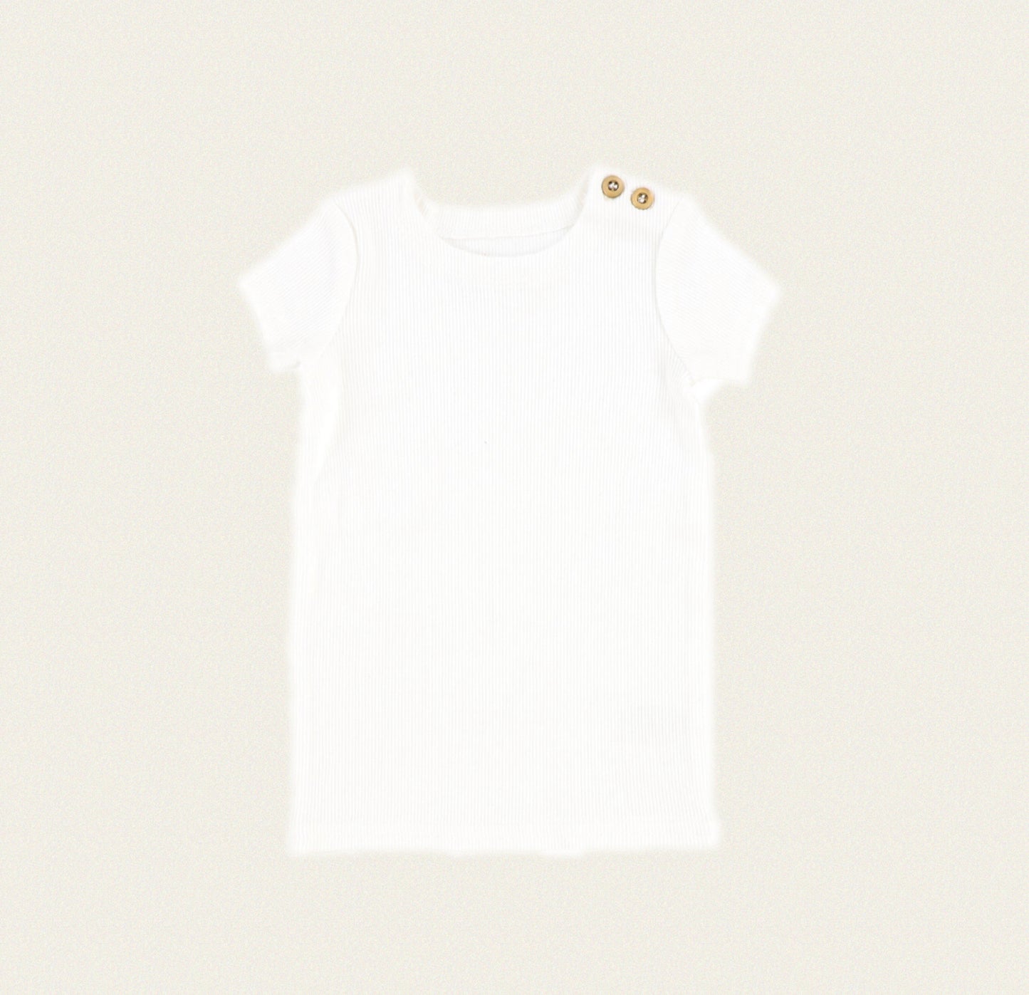 White Short sleeve Ribbed T-shirt