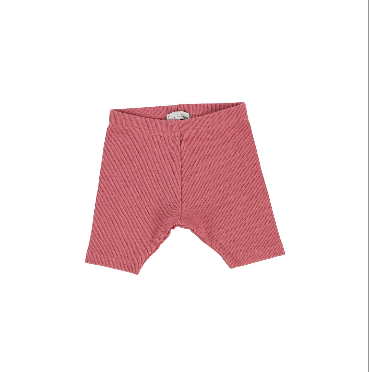 Watermelon Pink Ribbed Short Leggings