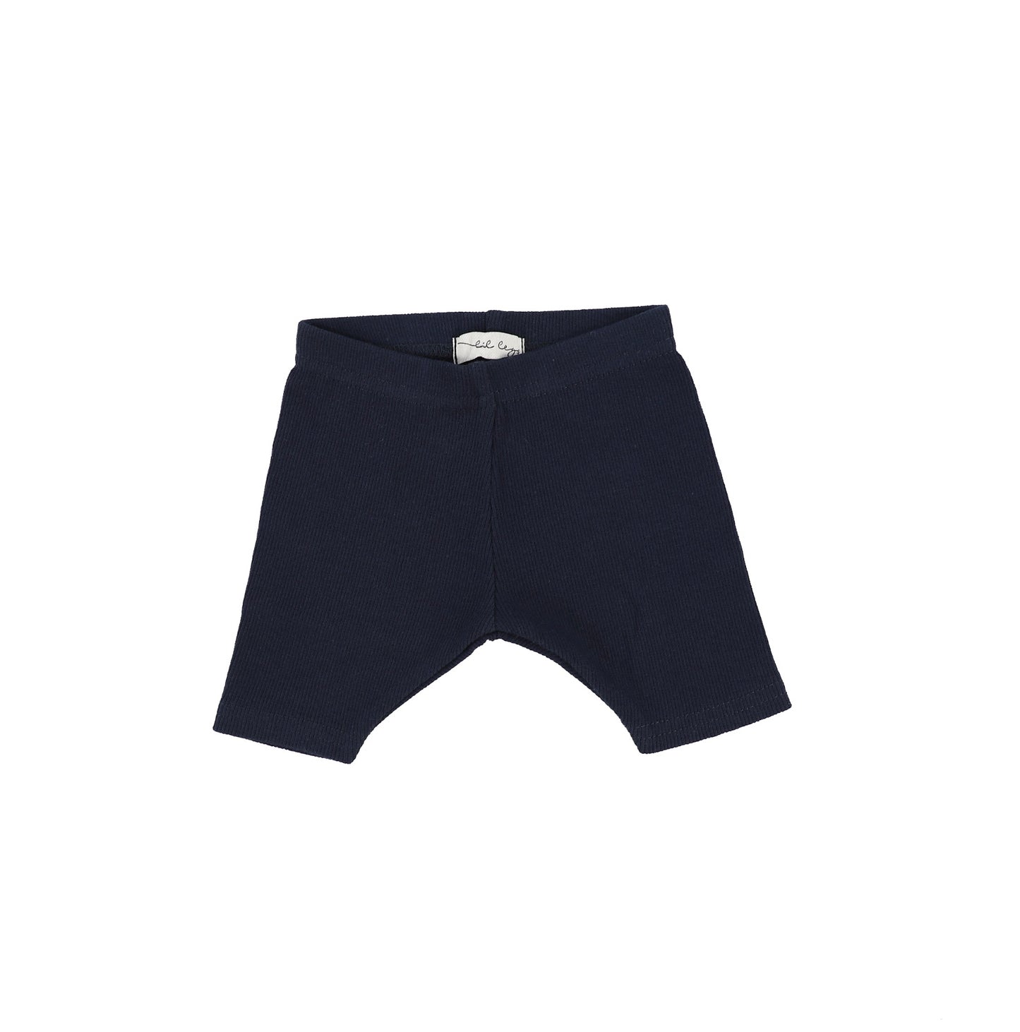 Navy Ribbed Short Leggings