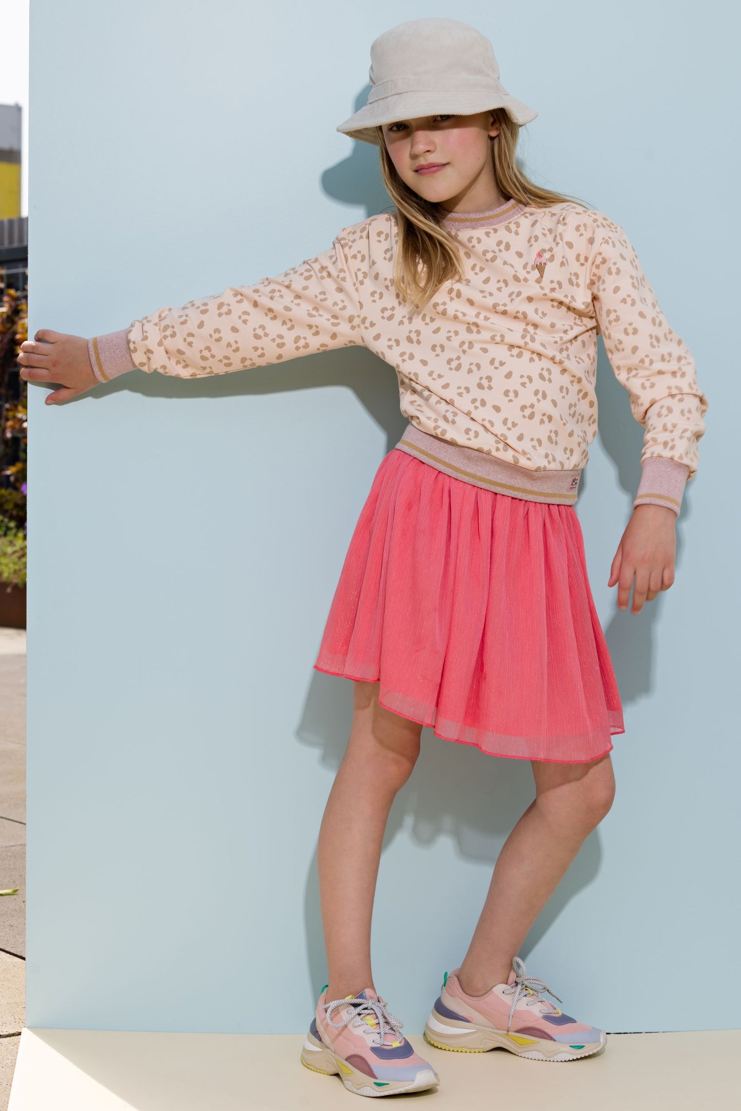 Noba Peach Blossom Cord Skirt N302-5707