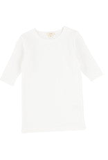 Winter White/off white Ribbed Tee 3/4 Sleeve Dark TQT-win
