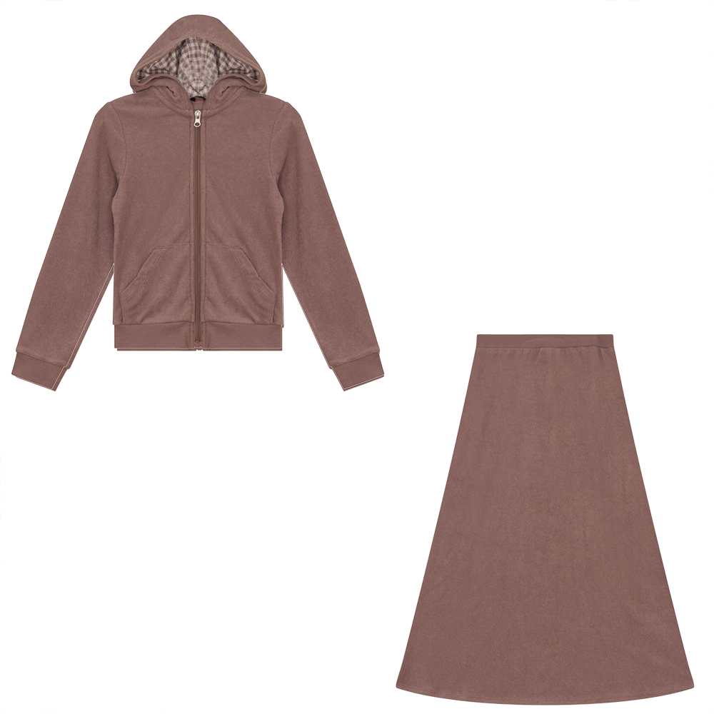 Plaid Terry 2 Piece y1791E