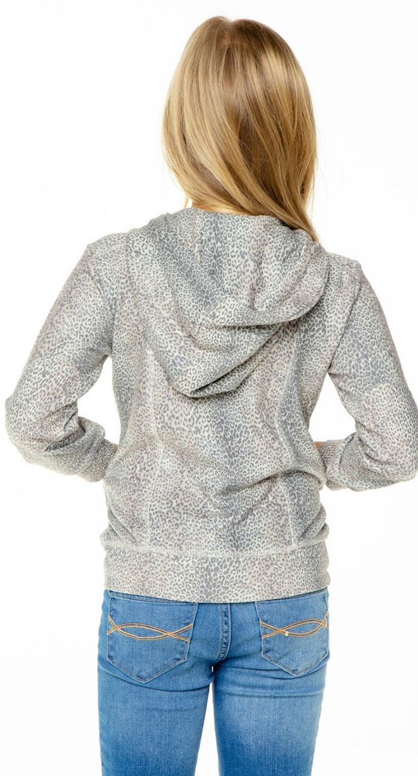 Animal Print Zip Up