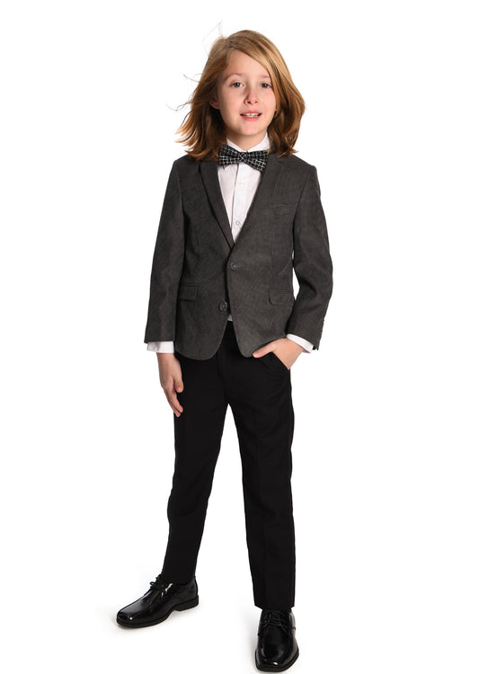 Charcoal Velvet Blazer