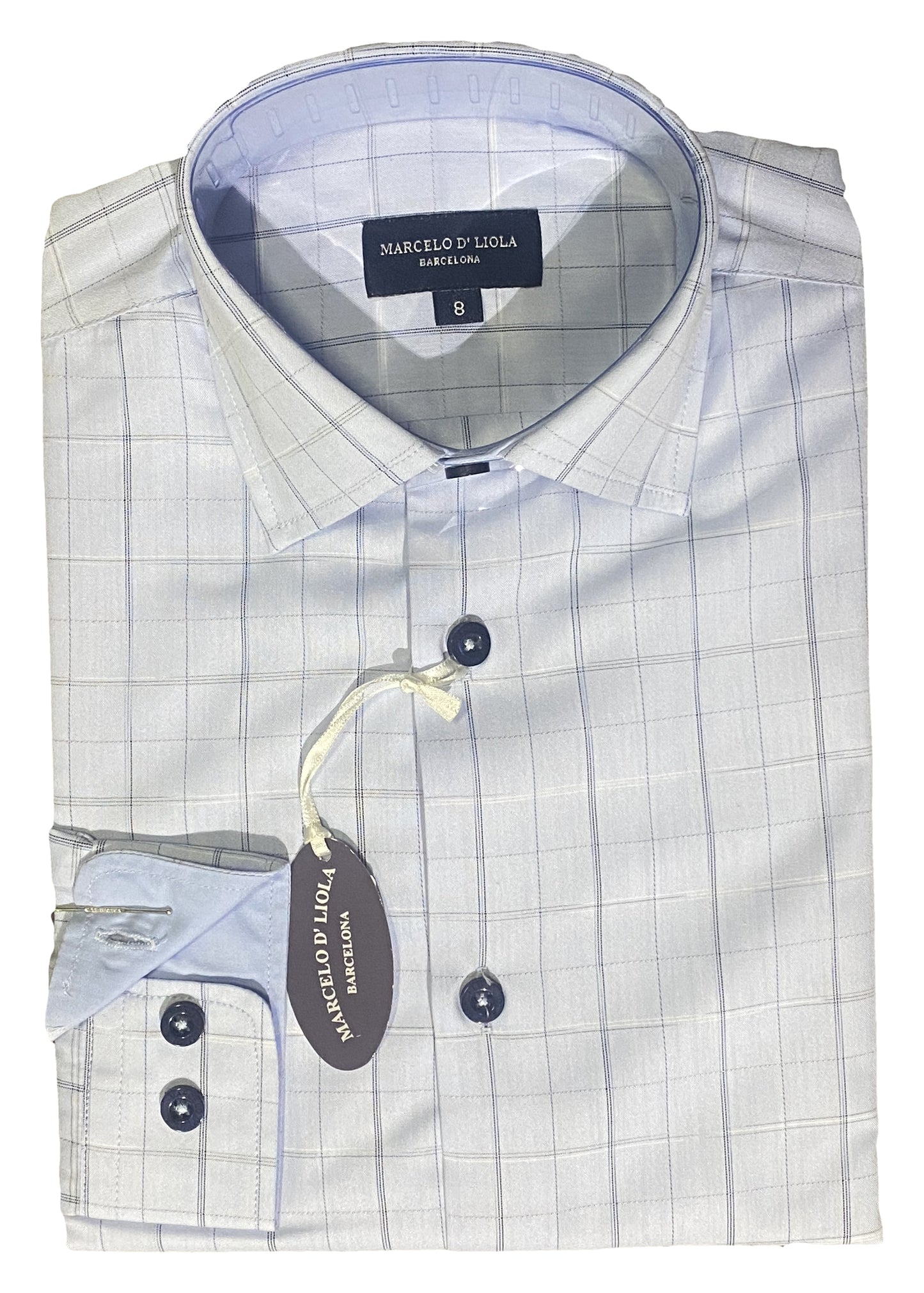 Blue Double Window L/S Dress Shirt 5907