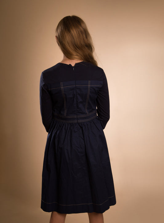 Navy Dress SNK1216
