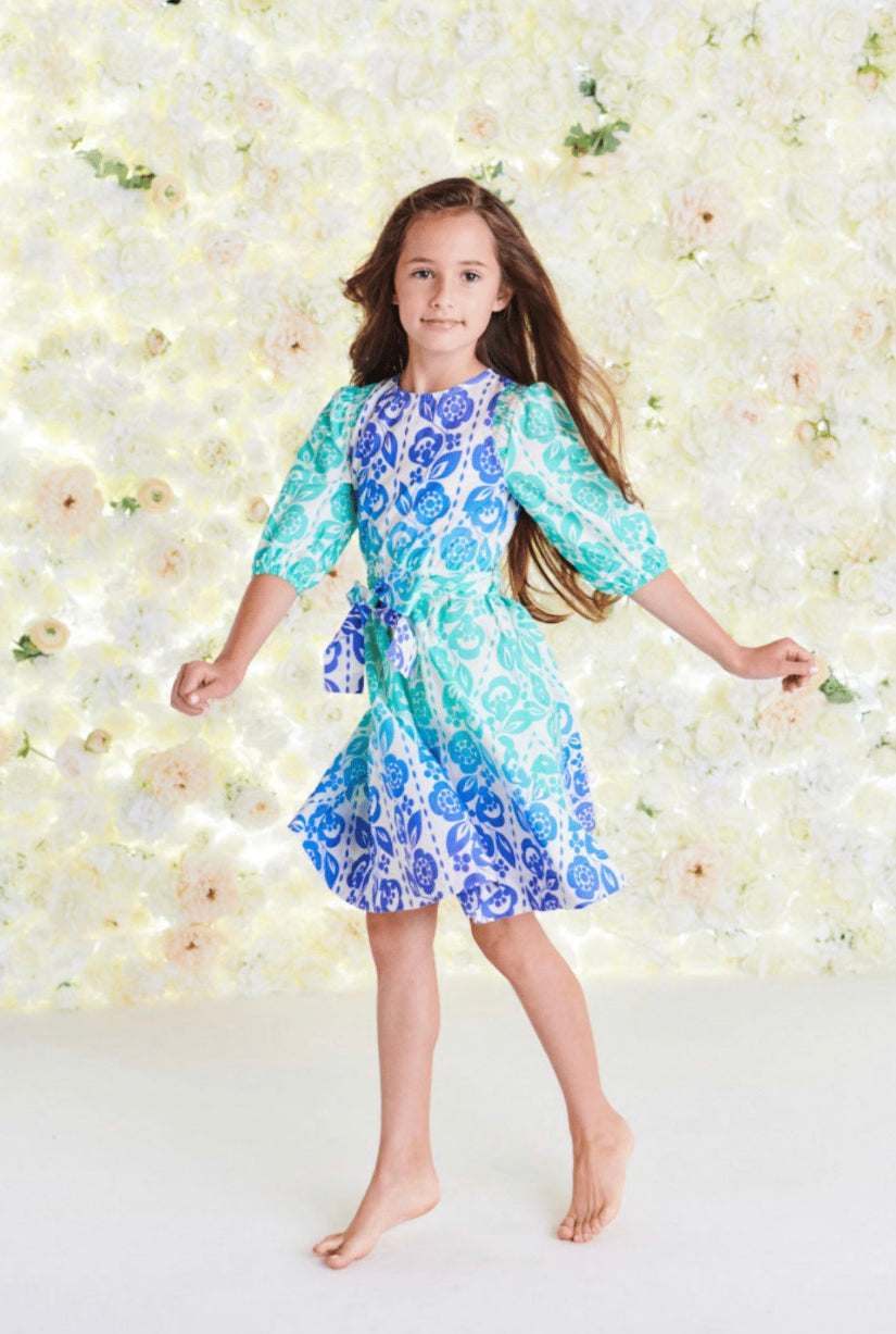 Green Blue Ombre Dress 1361