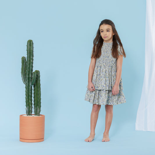 Floral Smocked Dress TD2778