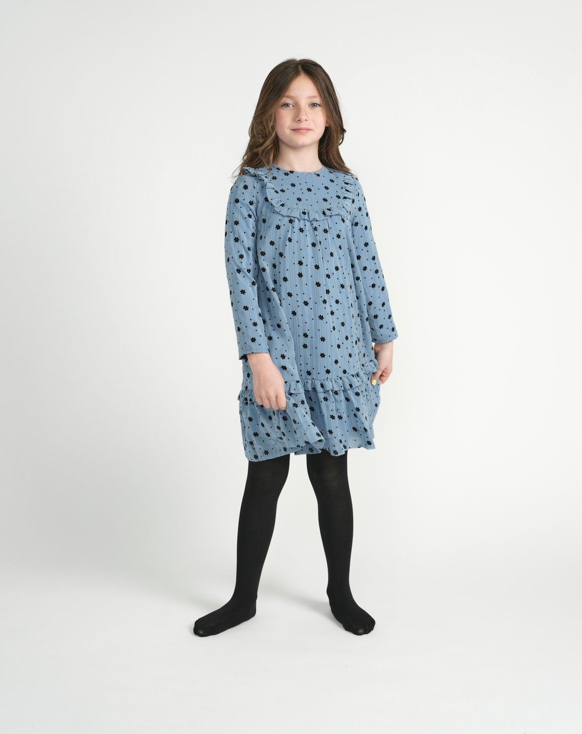 Slate Print Flowy Dress TLRW2226-B