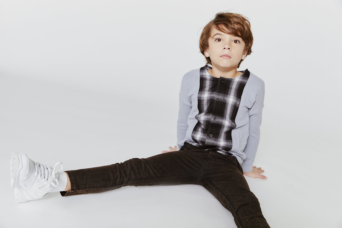 Plaid Combo Top AL2253