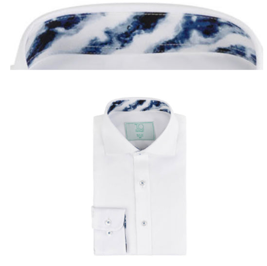 T.O. Long Sleeve Slim White Shirt CSO