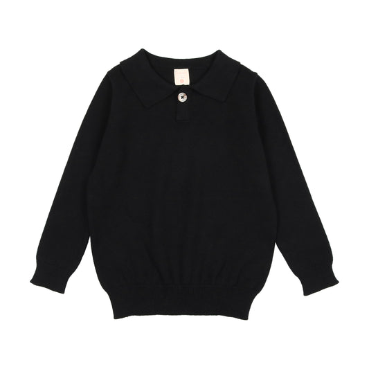 Long sleeve knit polo