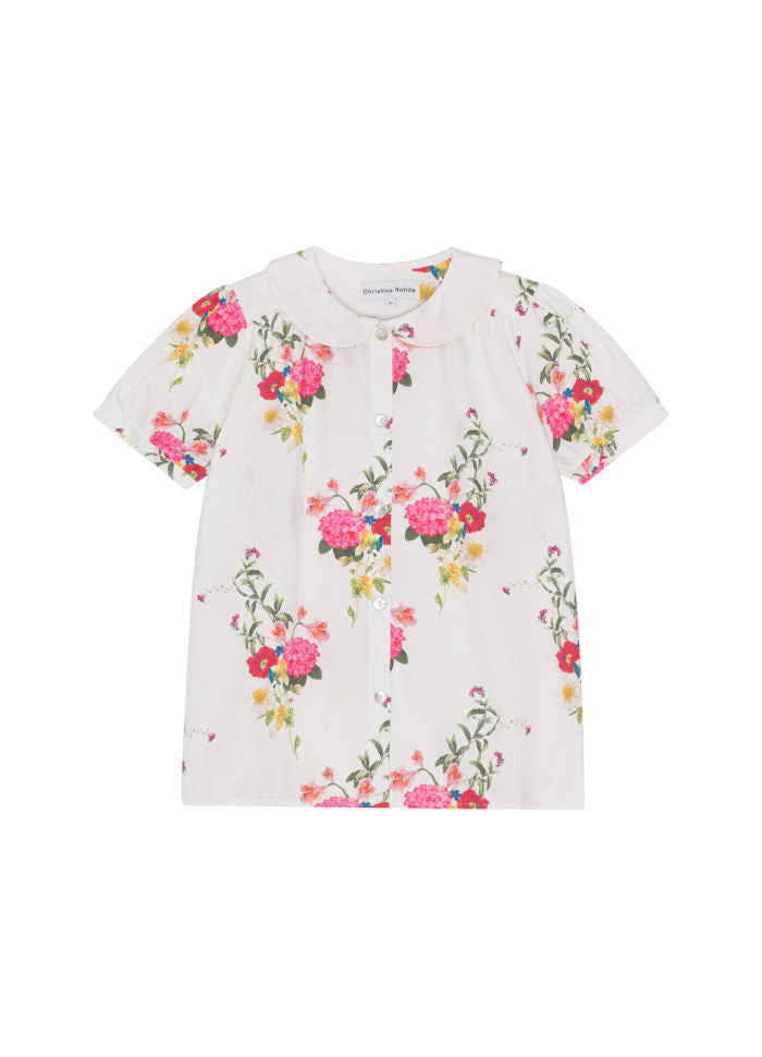 White Floral Top N0434