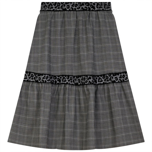 Grey Plaid Skirt yT2836s