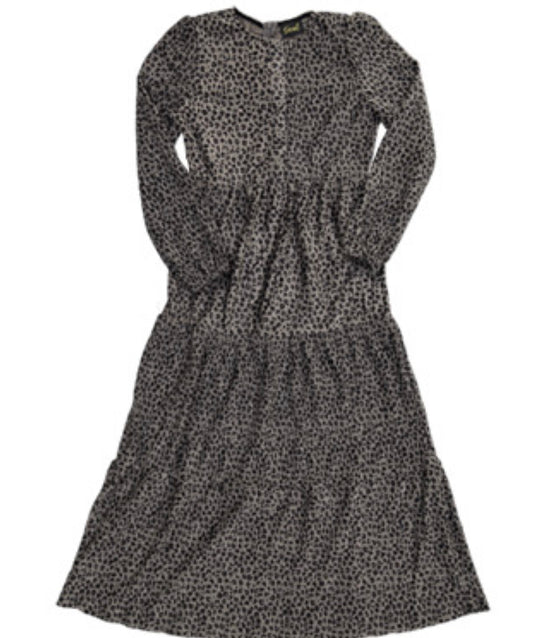 Crinkle Leopard Maxi Robe CY1571R