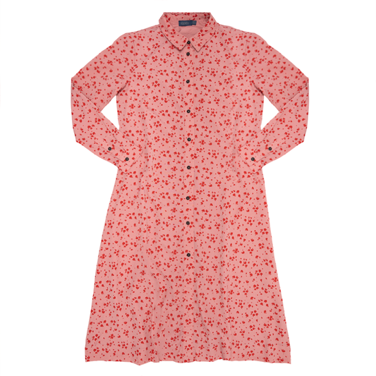 Pink Printed Shirt Dress