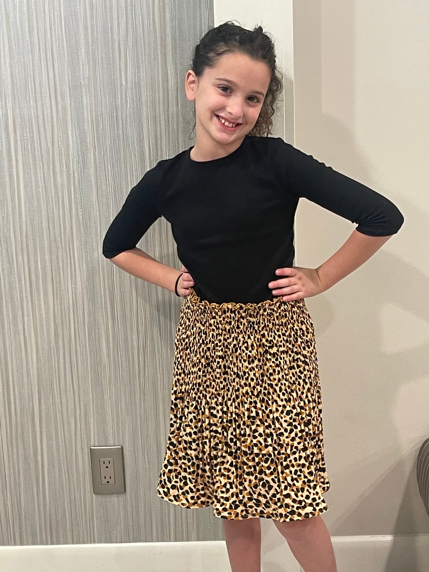 Crepe Plisse Skirt F202-5701