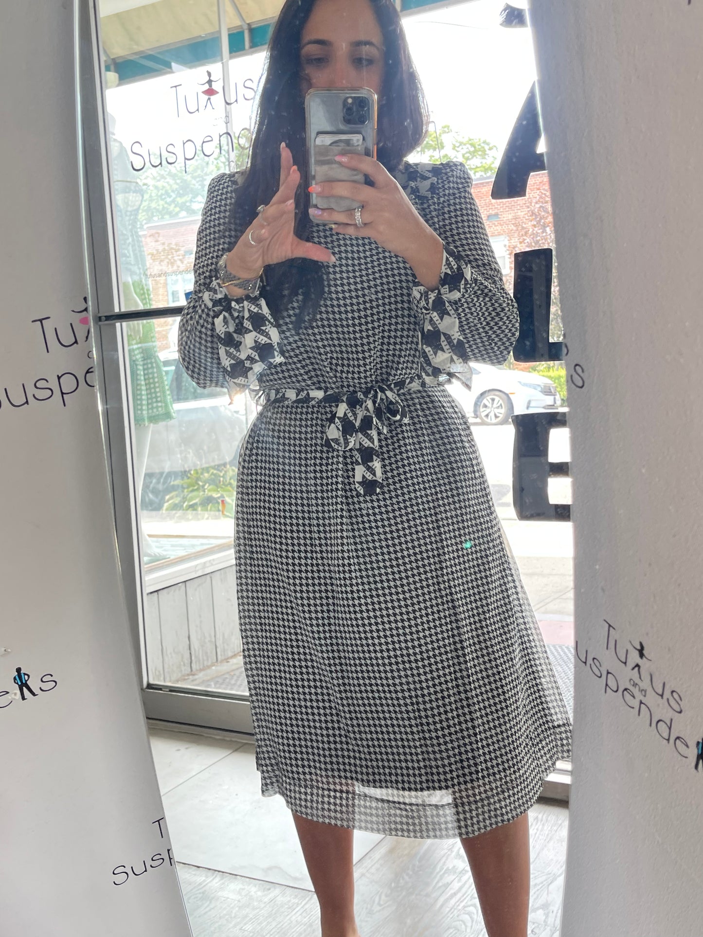 Houndstooth Ties Dress 1265