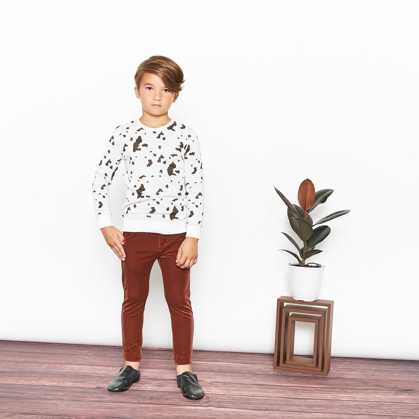 Cowhide Cable Sweater G2006