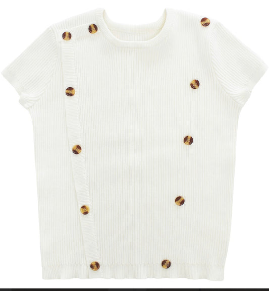 Button Rib Sweater G2135