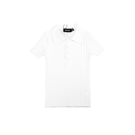 Ribbed Polo Knit Sweater CY1486