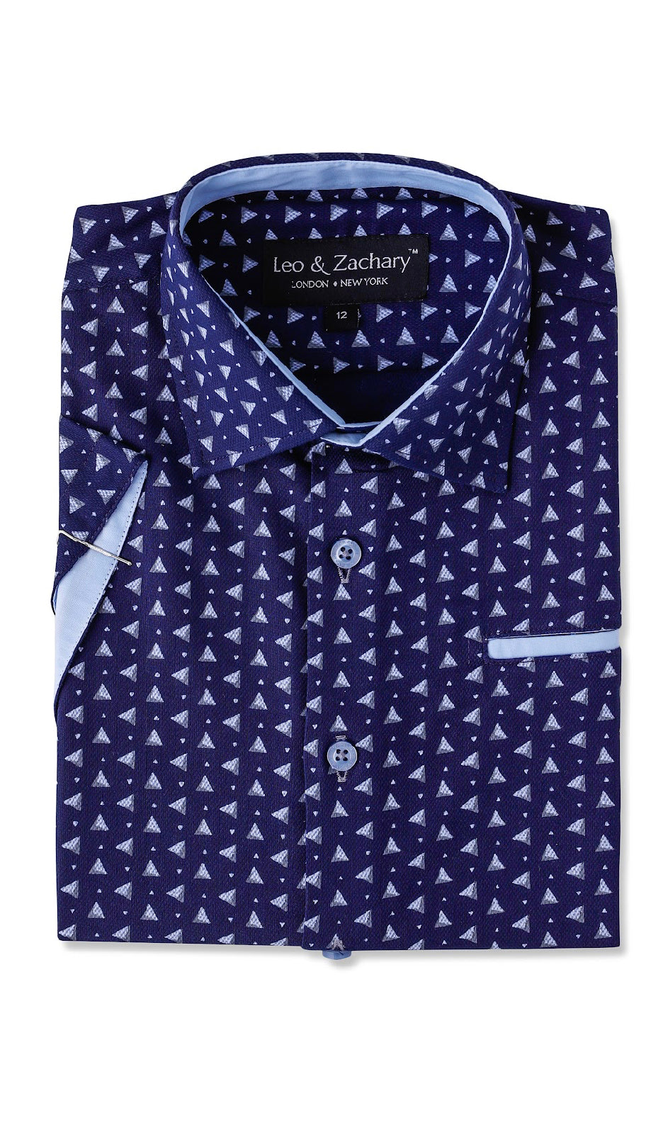 Short Sleeve Dress Shirt 5873 Veracruz triangles